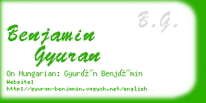 benjamin gyuran business card